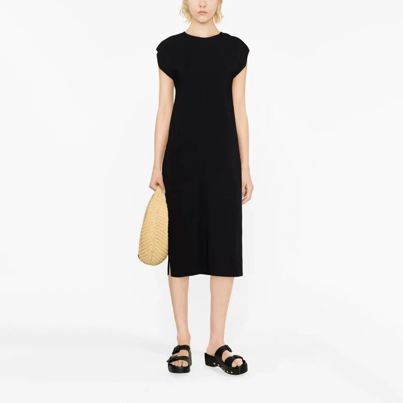 Forte_Forte Stretch Cady Dress in Black, size "I" (size Small)