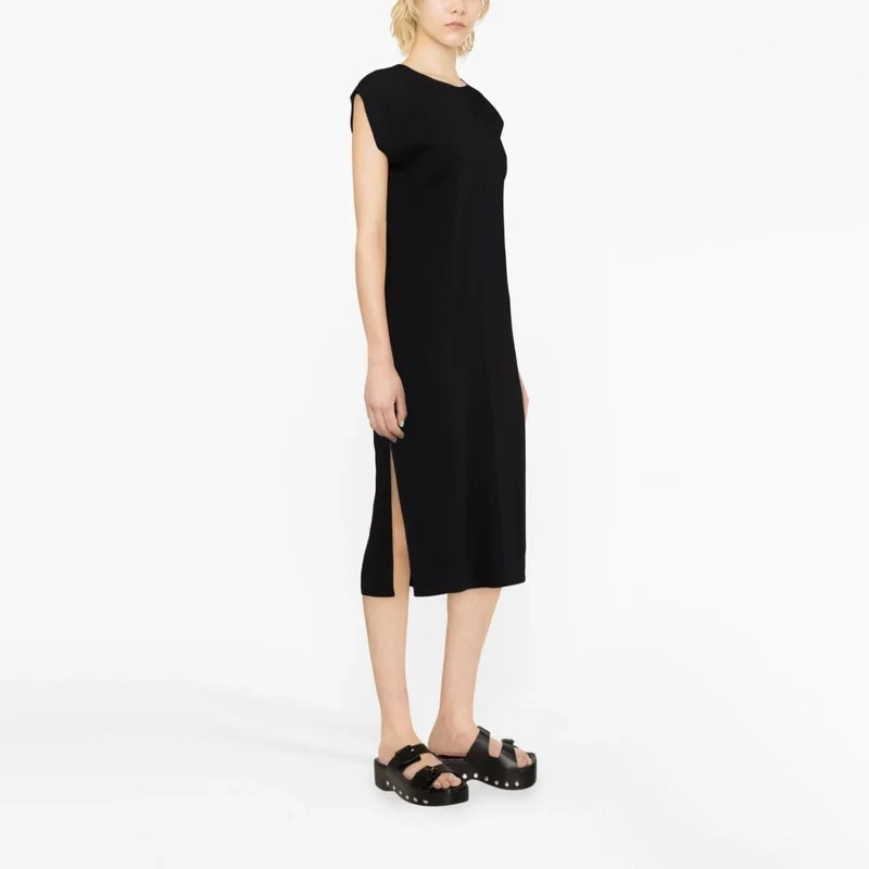 Forte_Forte Stretch Cady Dress in Black, size "I" (size Small)