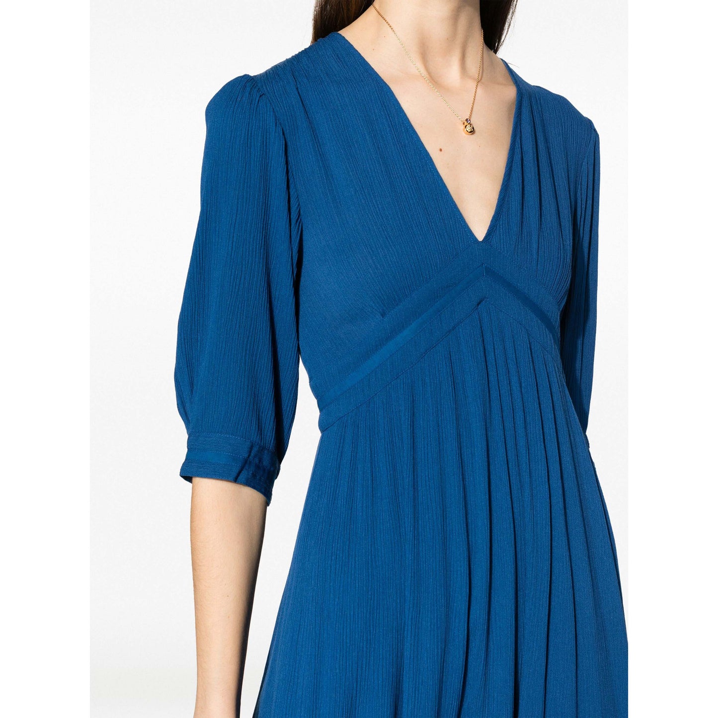 Ba&sh "Saturne" Midi Dress in Blue, size Small