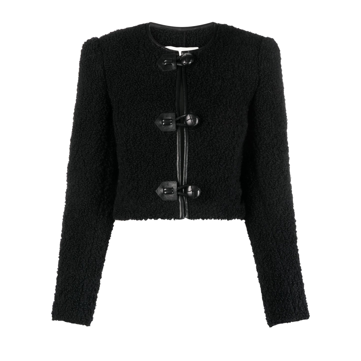 Isabel Marant "Gradilia" Cropped Bouclé Jacket in Black, size 36