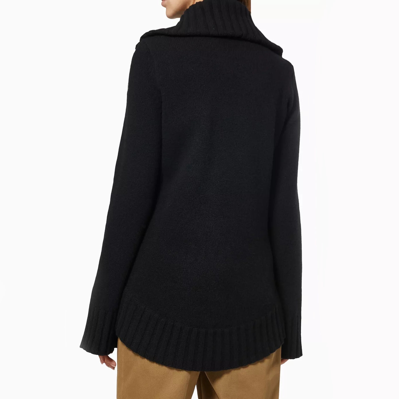 Moncler Quilted Panel Cardigan in Black, size Large