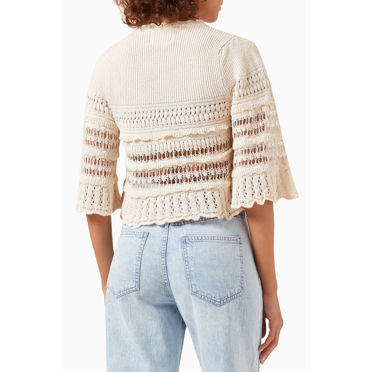 Isabel Marant Etoile "Frizy" Crochet Crop Top, size 38 (size small)