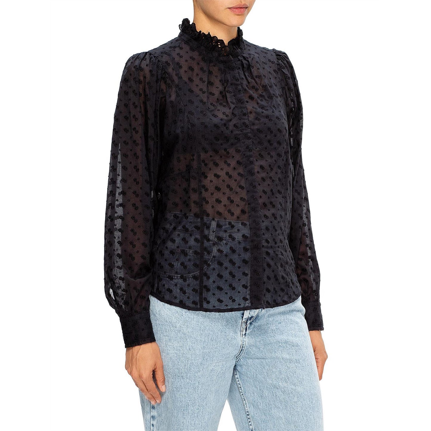 Isabel Marant Etoile "Terzali" Top in Black, size 38