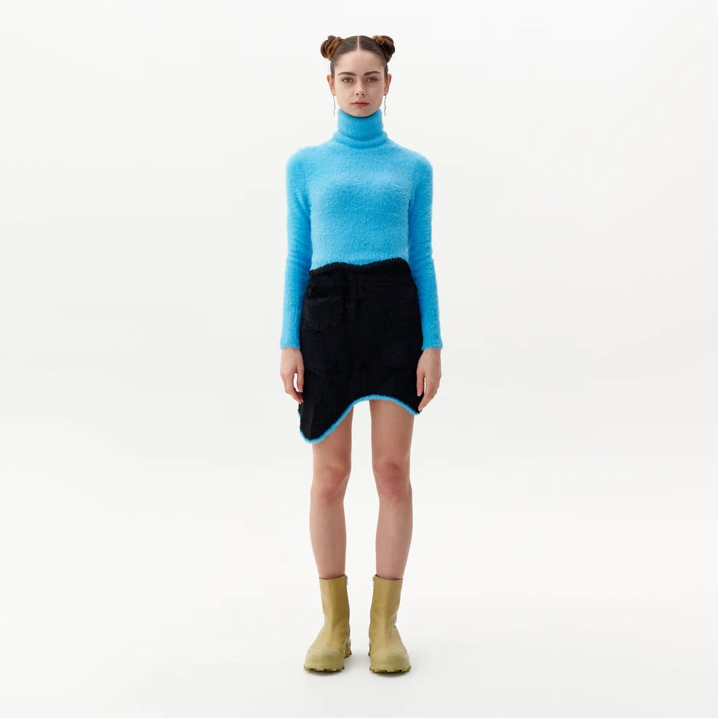 PH5 "Elara" Knit Turtleneck in Blue, size Small