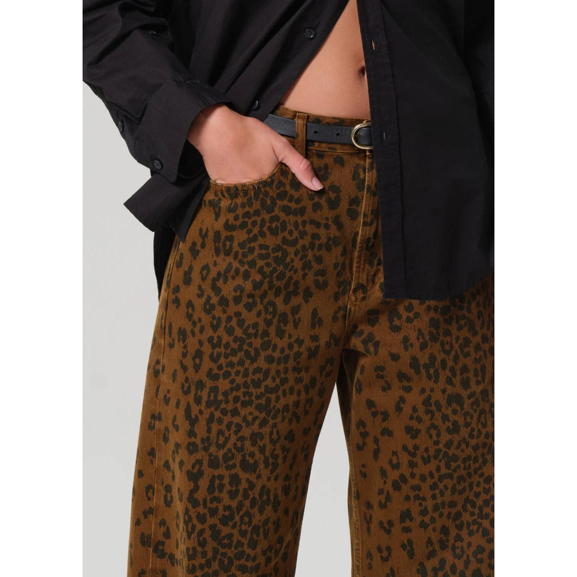 Citizens of Humanity "Miro Long" Jeans in Brown Leopard, size 29