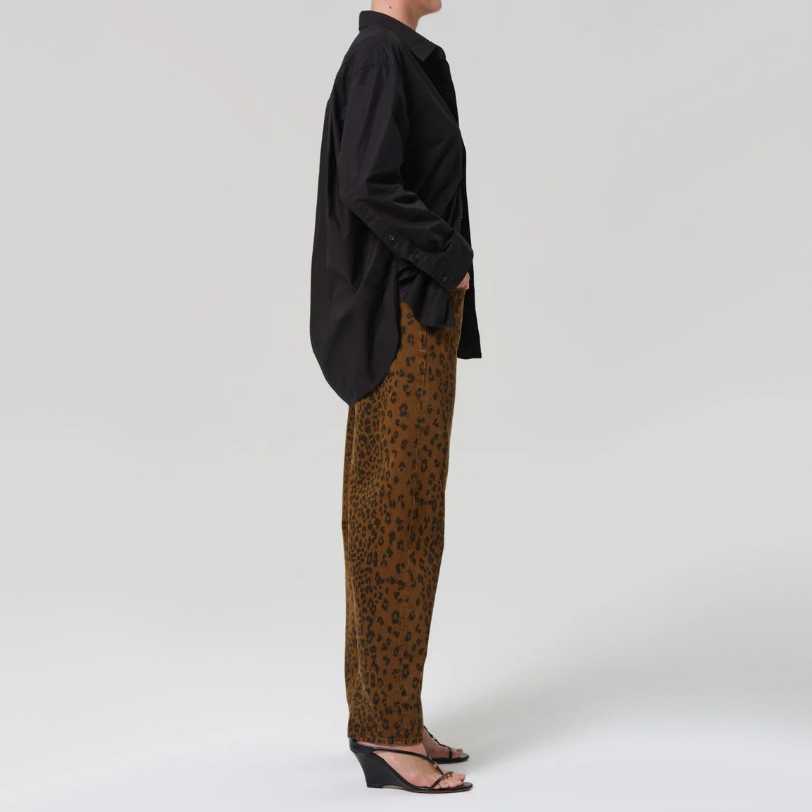 Citizens of Humanity "Miro Long" Jeans in Brown Leopard, size 29