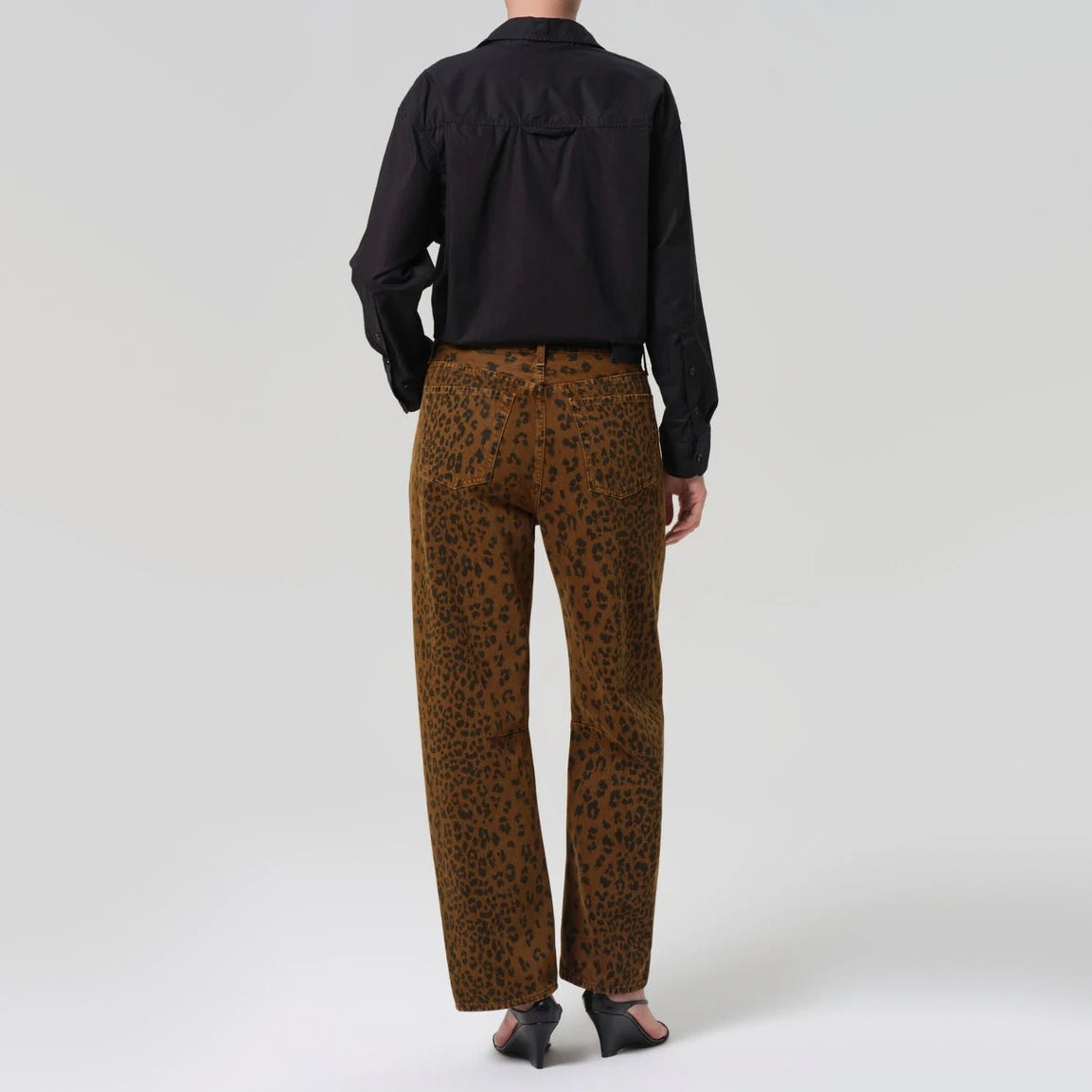 Citizens of Humanity "Miro Long" Jeans in Brown Leopard, size 29