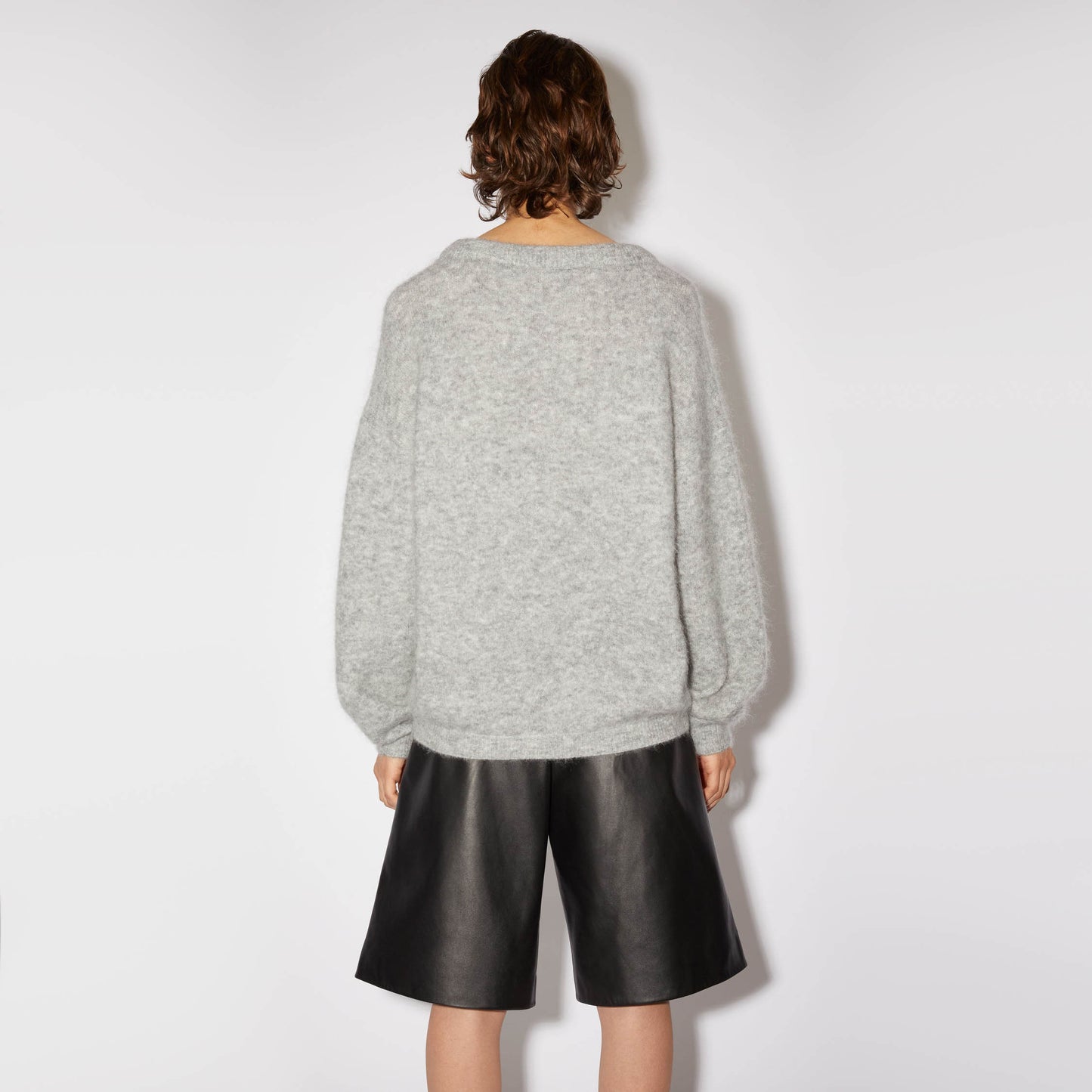 ACNE "Dramatic Mohair" Sweater in Grey, size Small