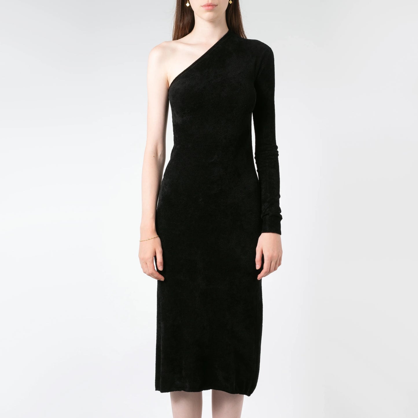 Filippa K One Shoulder Dress in Black, Size Small