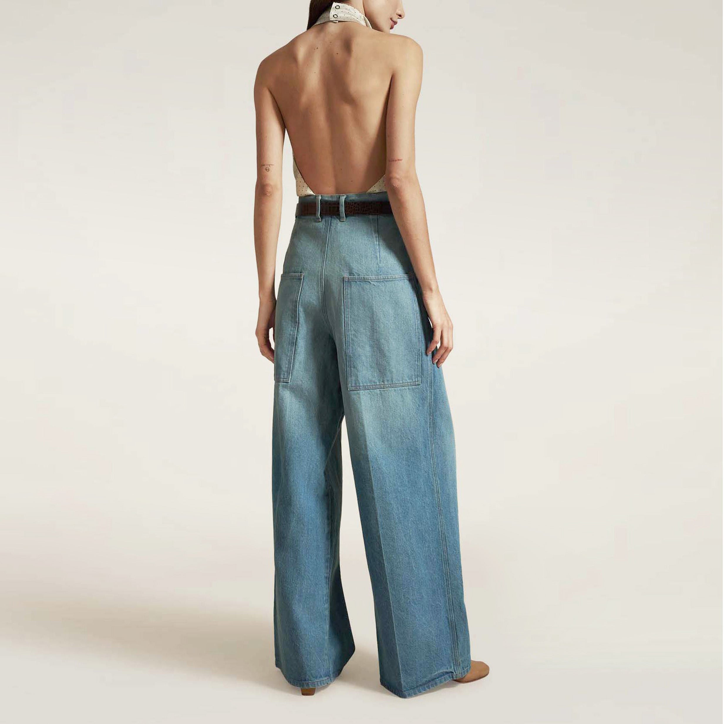 Kallmeyer Deep Pocket Wide Leg Jean in Blue, size 0 – The