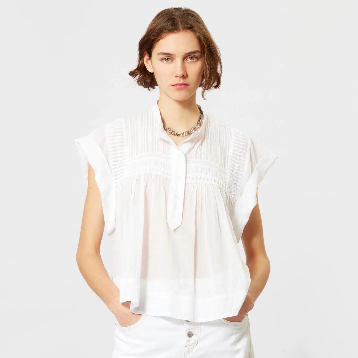 Isabel Marant Etoile "Leaza" Top in White, size 36