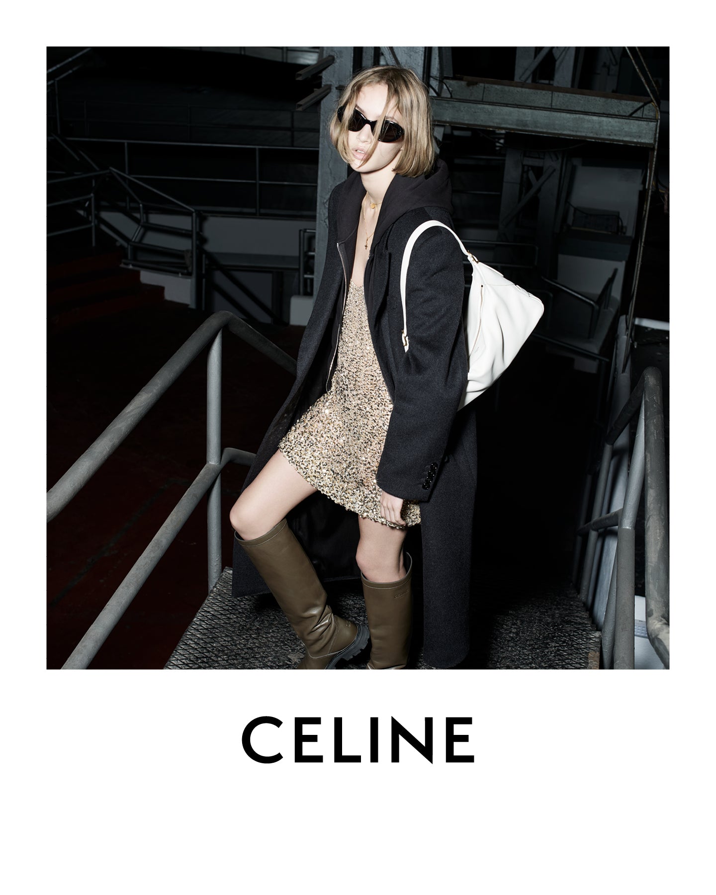 Celine Medium "Romy" Bag in "Rice"