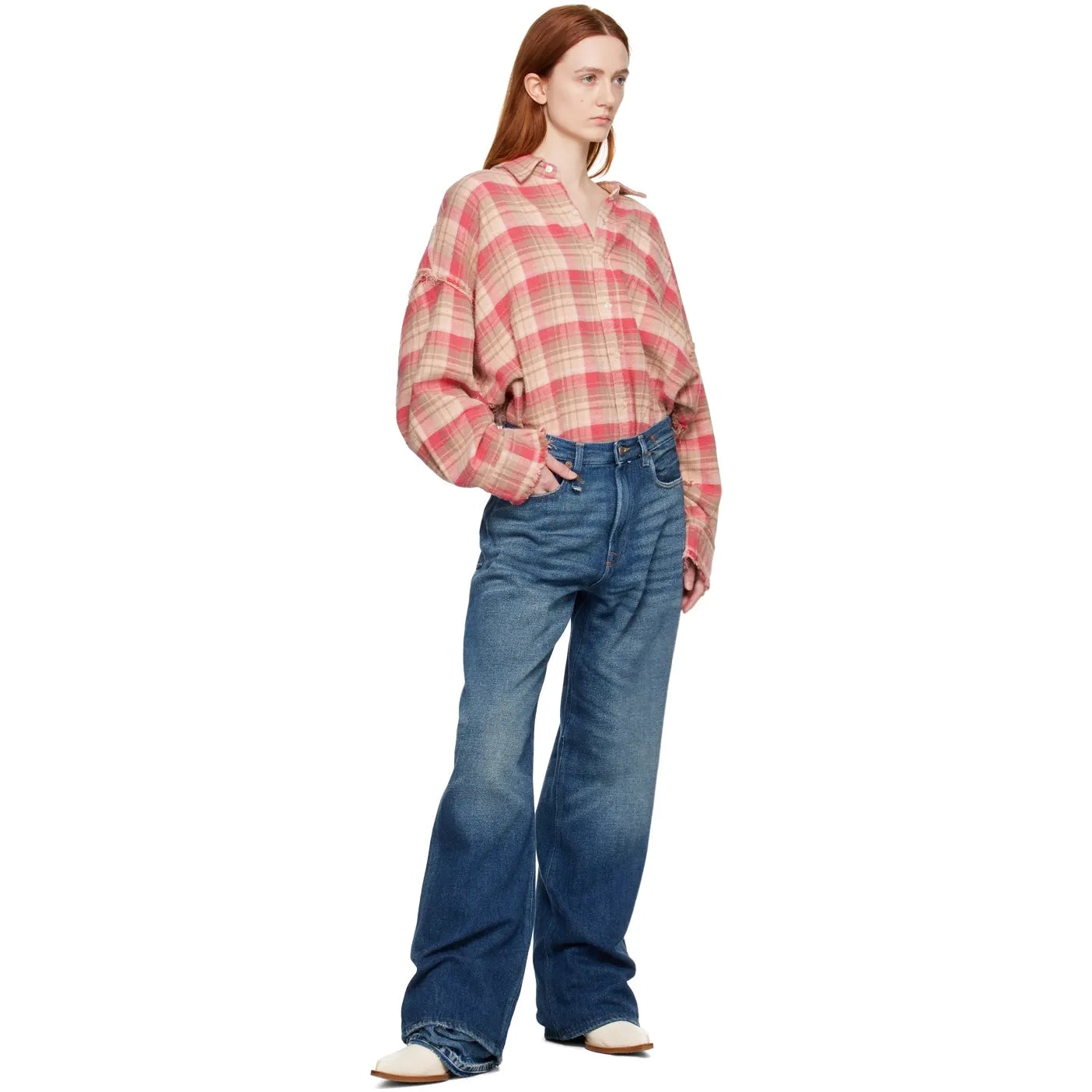 R13 "D'Arcy" Jean in Koze Vintage Indigo, size 24 (Fits loose)