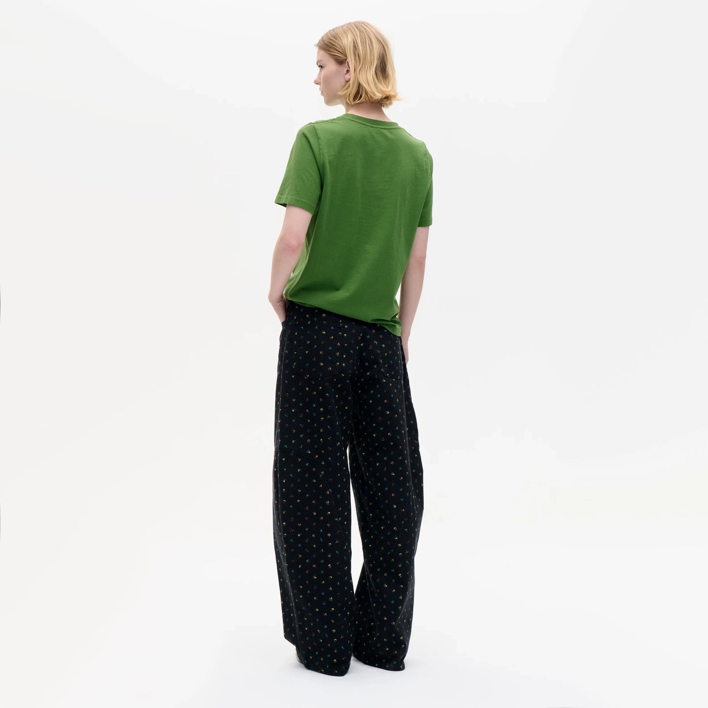 Baum und Pferdgarten "Napolen" Barrel Jeans in Black Floral, size 26/32