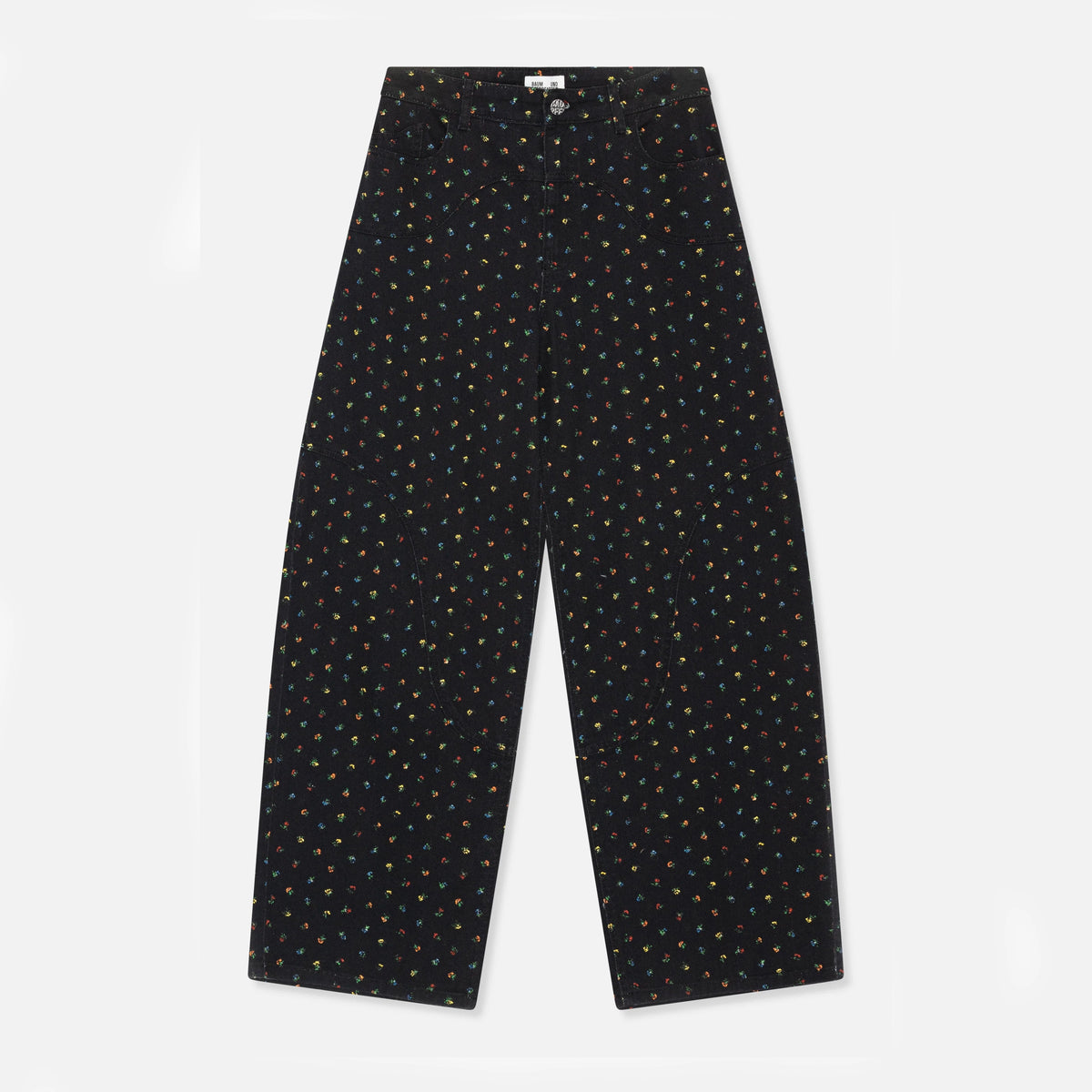 Baum und Pferdgarten "Napolen" Barrel Jeans in Black Floral, size 26/32