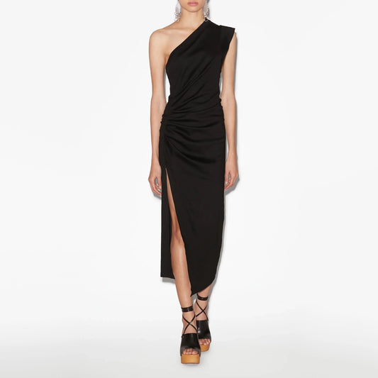 Isabel Marant "Maude" One Shoulder Dress in Black, size Small