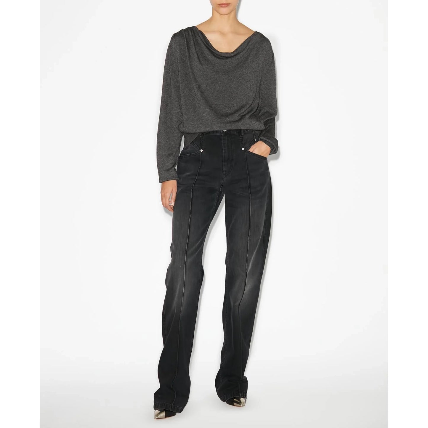 Isabel Marant "Kristen" Sweater in Charcoal Grey, size 40