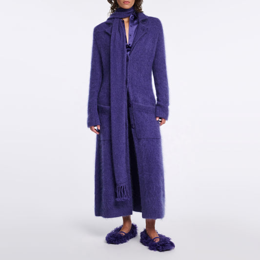 Dorothee Schumacher Merino/Cashmere Coat in Purple, size "2"