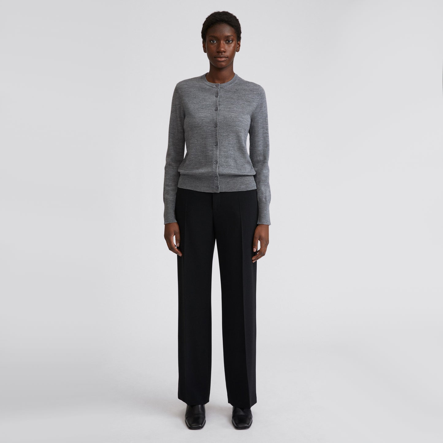 Filippa K Merino Cardigan in Grey, Size Small (Fits XS/S)