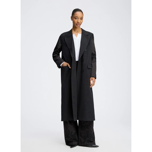 Munthe "Raymond" Jacket w Sequin Sleeves in Black, size 36 (Size Small ish)