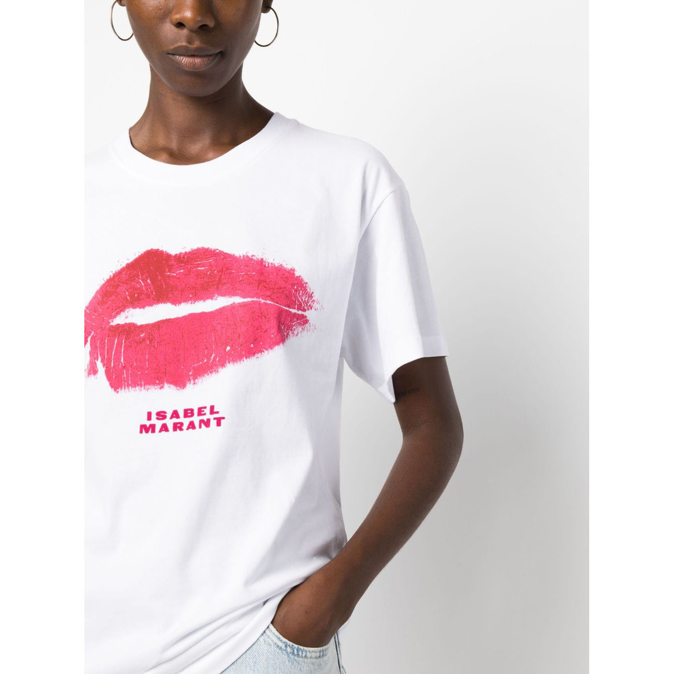 Isabel Marant "Ben" Tee Shirt in White, size Small