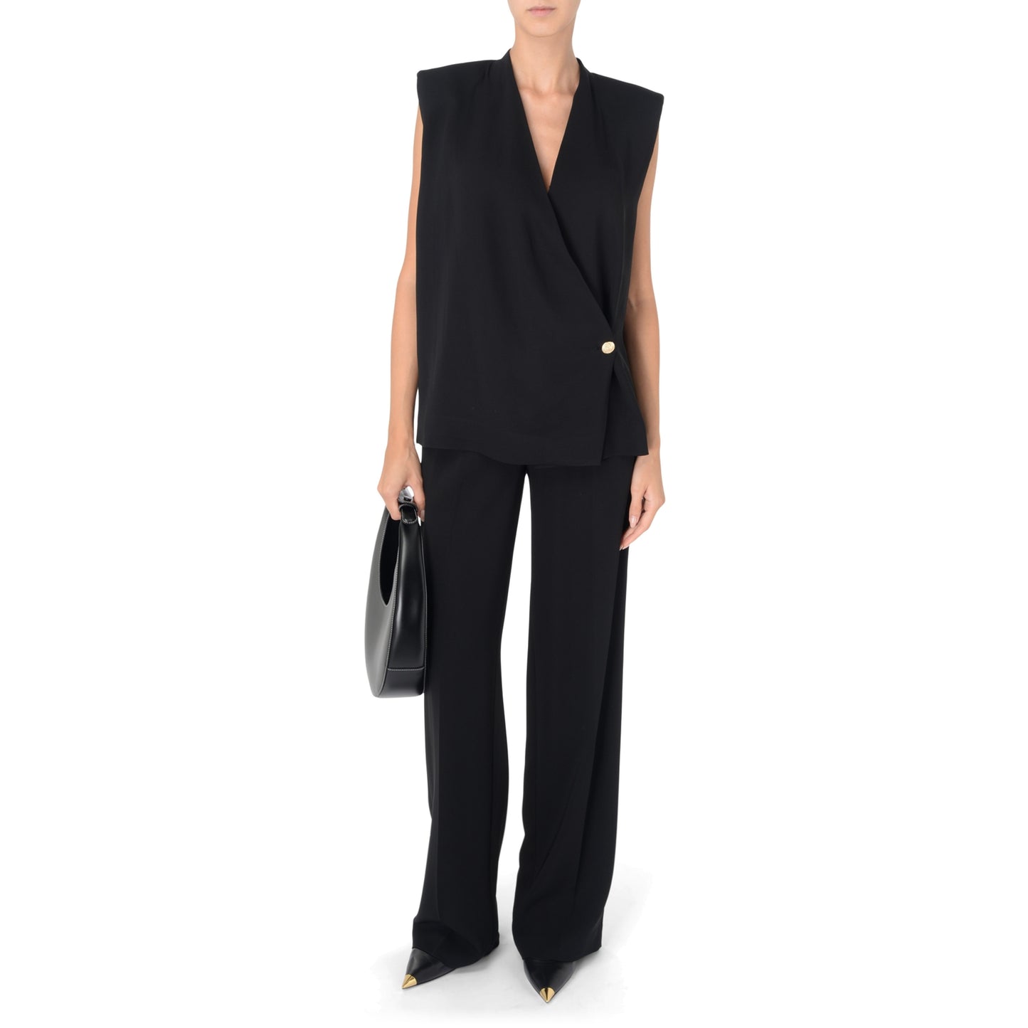 Anine Bing "Venice" Vest in Black, size Medium