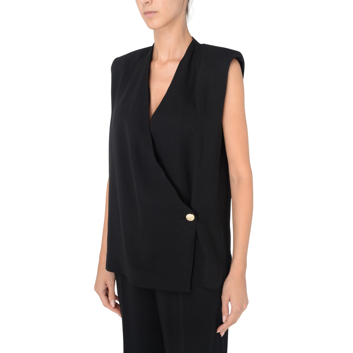 Anine Bing "Venice" Vest in Black, size Medium