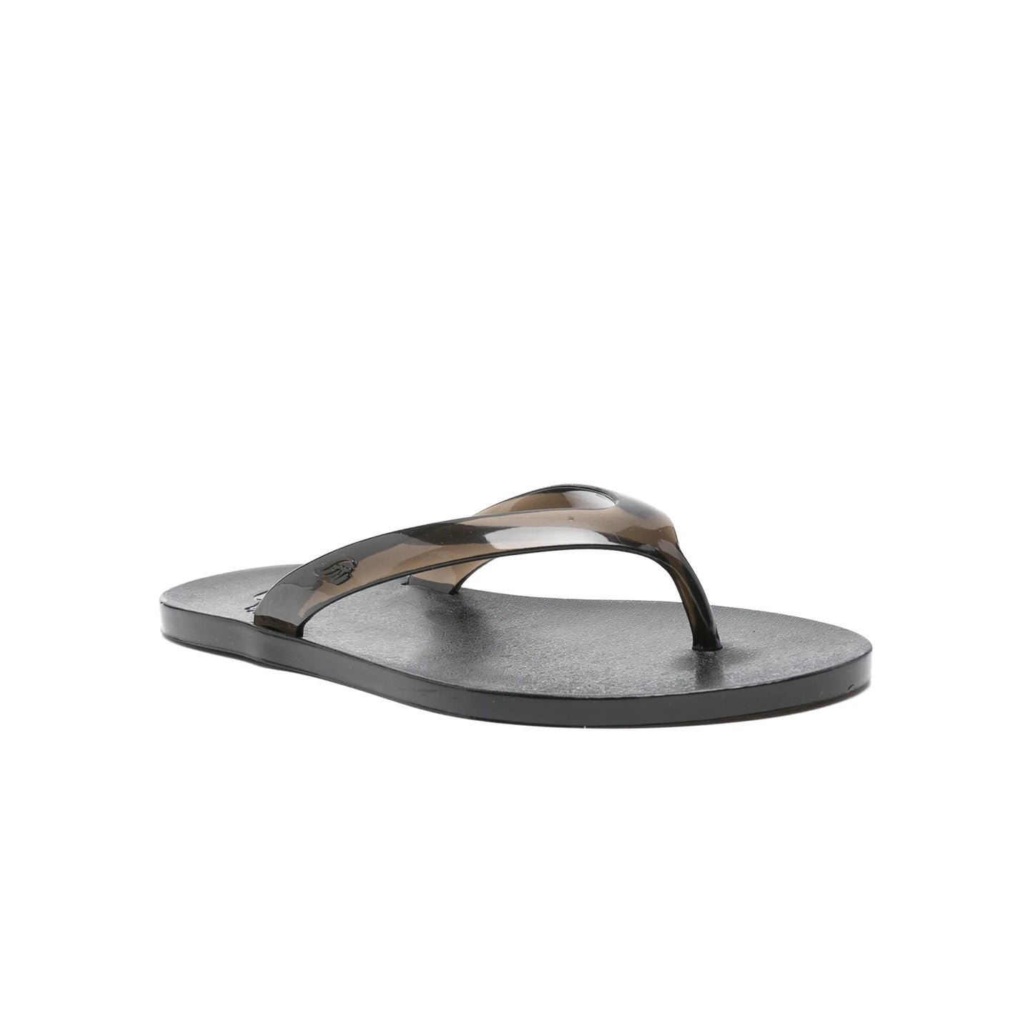 Ancient Green Sandals "Sionara" Jelly Flip Flops in Black, size 38