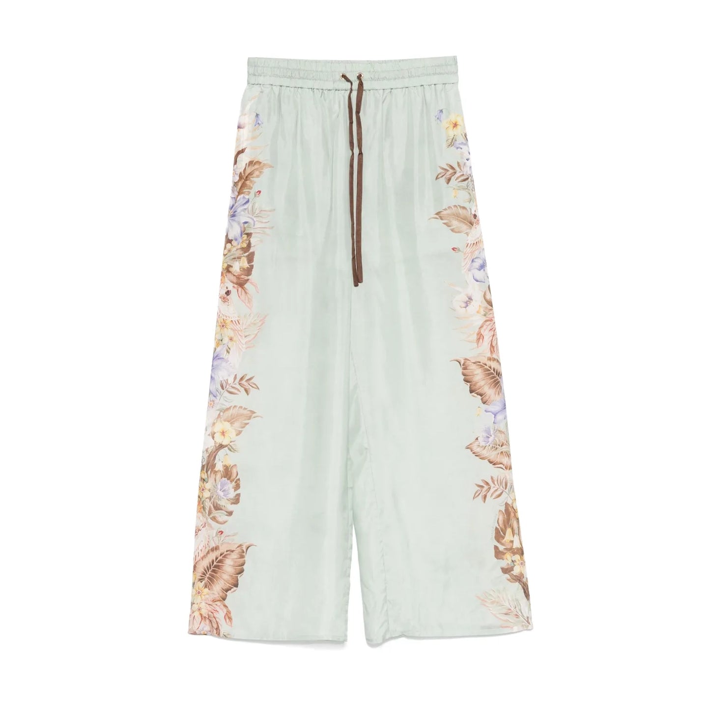 Zimmermann "Coco" Printed Silk Wide Leg Pants, size 1 (size small)
