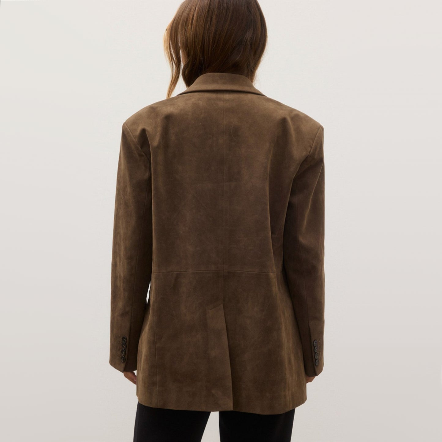 Bayse Oversize Faux Suede in Brown, size XL