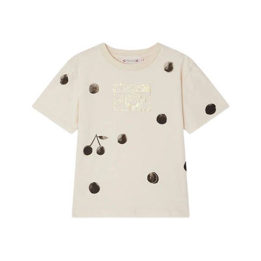 ** KIDS ** Bonpoint "Thira" T-shirt in Off-White, size 10 years