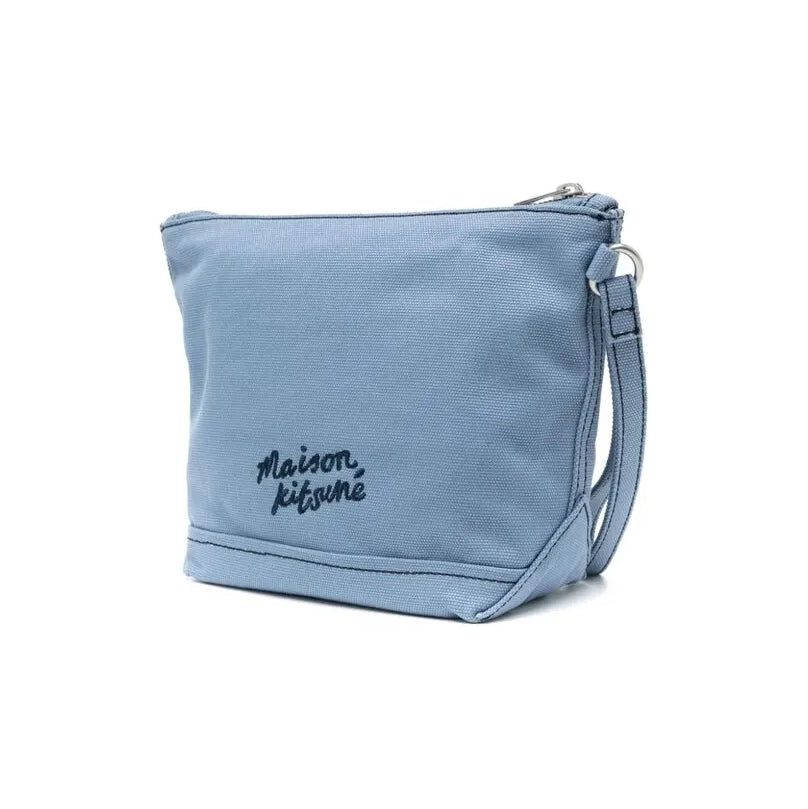Maison Kitsune Fox Pouch in Blue