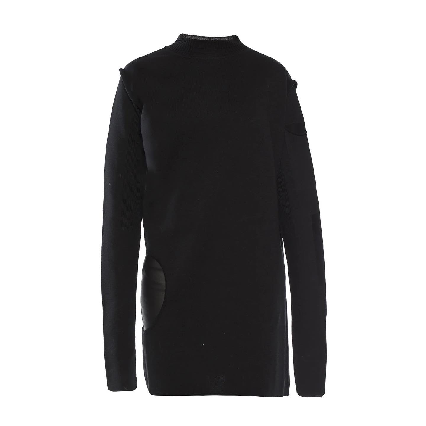 Rick Owens Black Knit avec découpe sur les hanches, taille petite