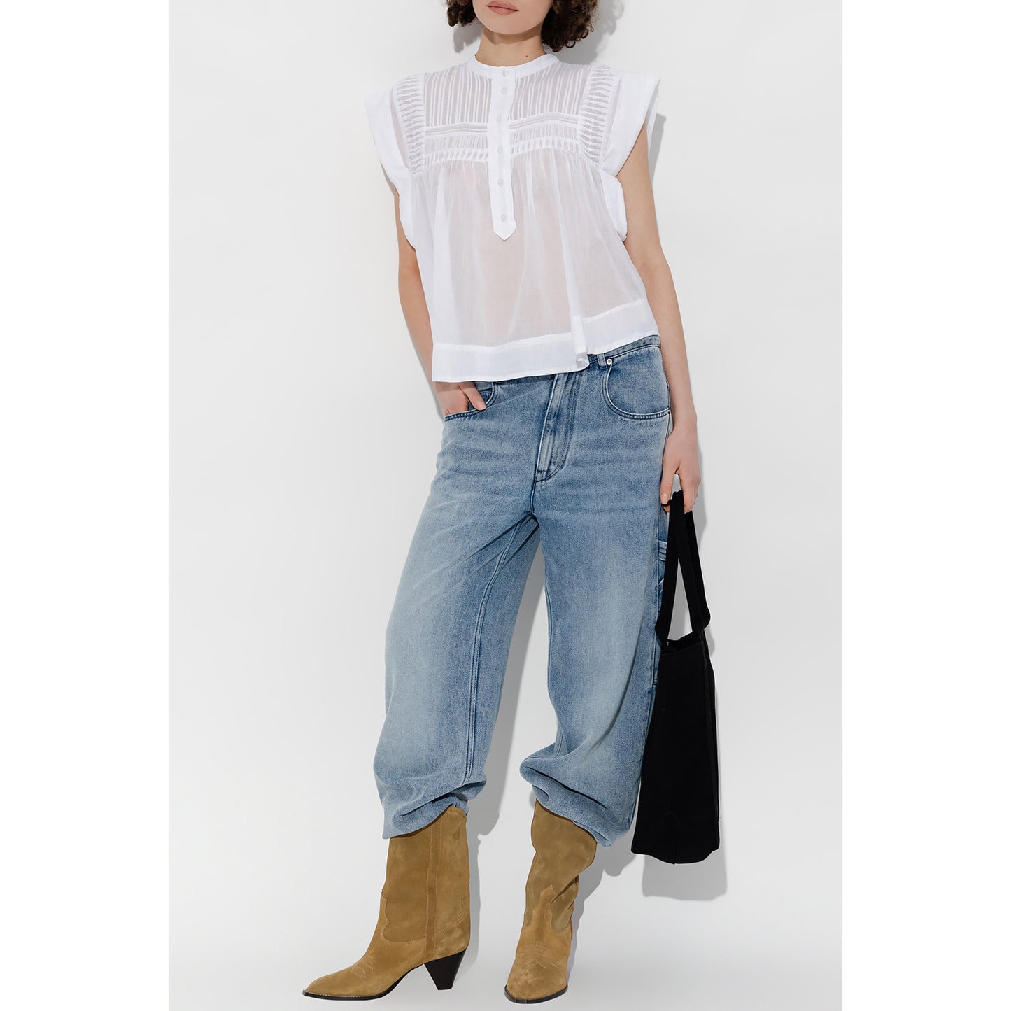 Isabel Marant Etoile "Leaza" Top in White, size 36