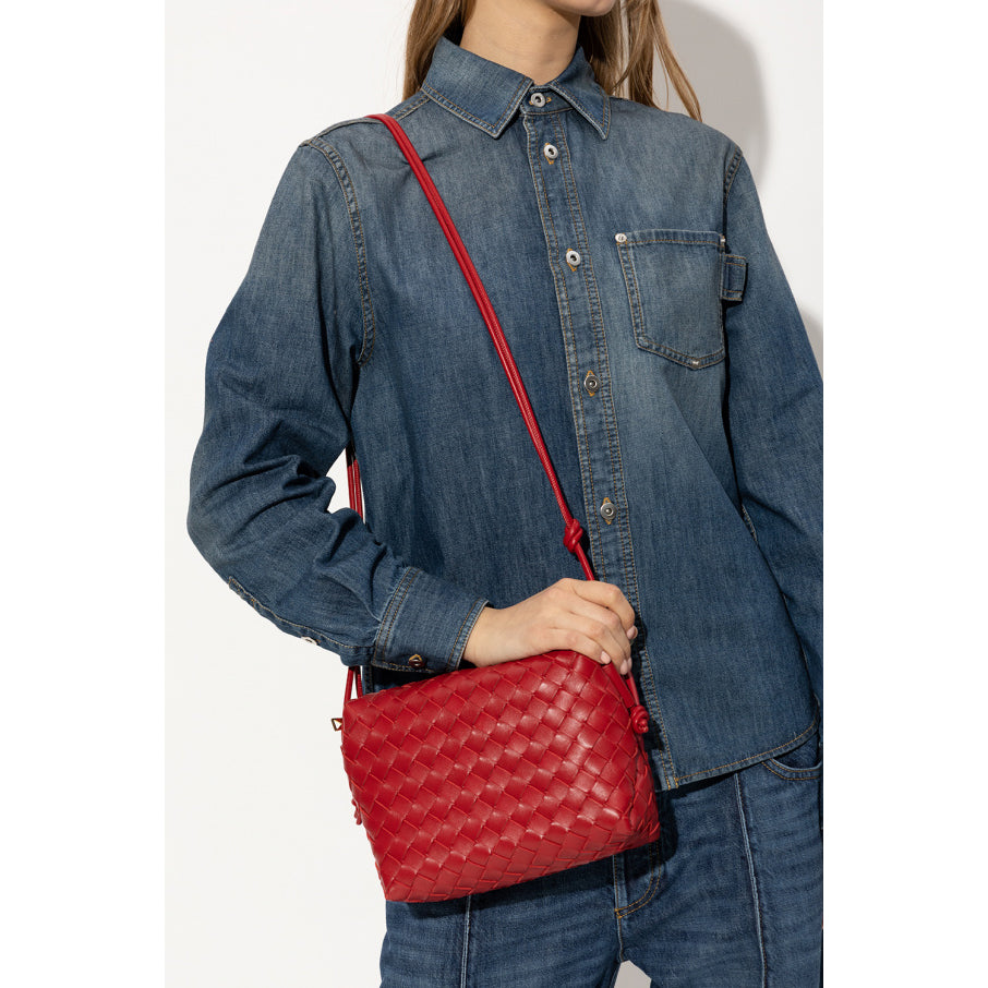 Bottega Veneta Small "Loop" Camera Bag in Red