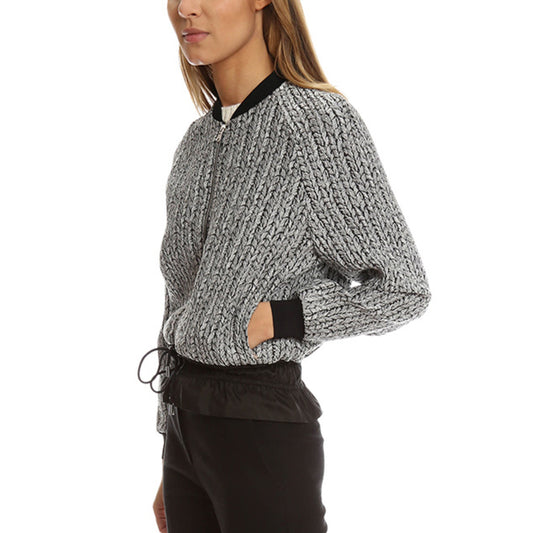 3.1 Phillip Lim Drawstring Bomber Jacket in Platinum, size 8