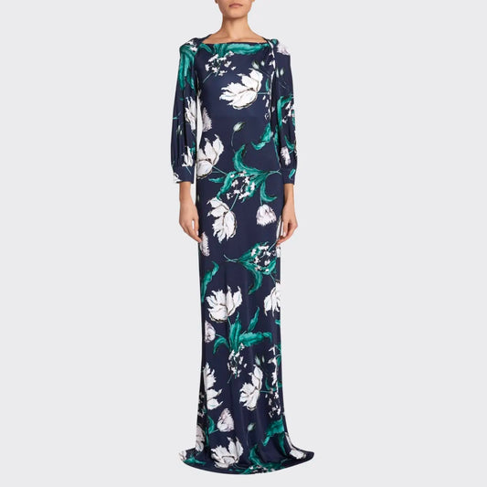 Erdem "Etheline" Floral Jersey Maxi Dress, size 8US (Fits like 4/6)