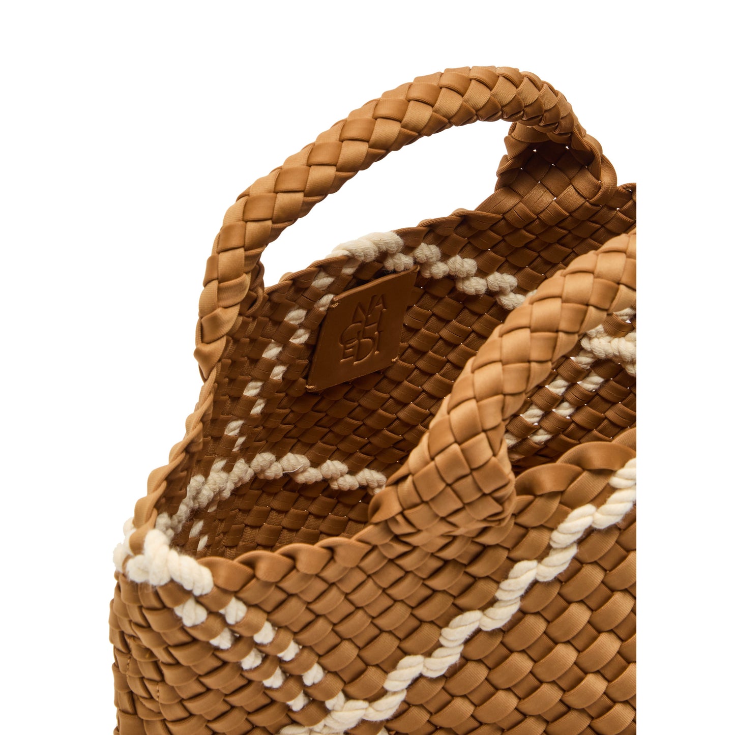 NAGHEDI Small "St. Barths" Rope Neoprene Tote Bag in "Cove"
