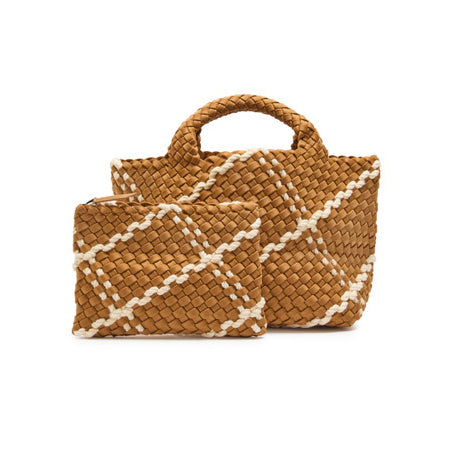 NAGHEDI Small "St. Barths" Rope Neoprene Tote Bag in "Cove"
