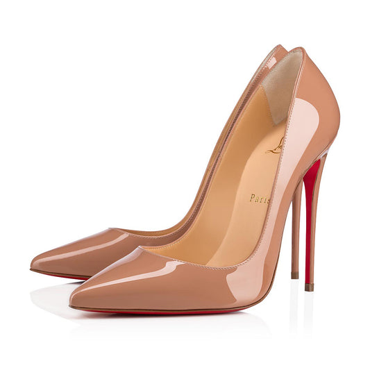 Christian Louboutin "So Kate" 120 in Nude Patent, size 39 (fits a narrow 8)