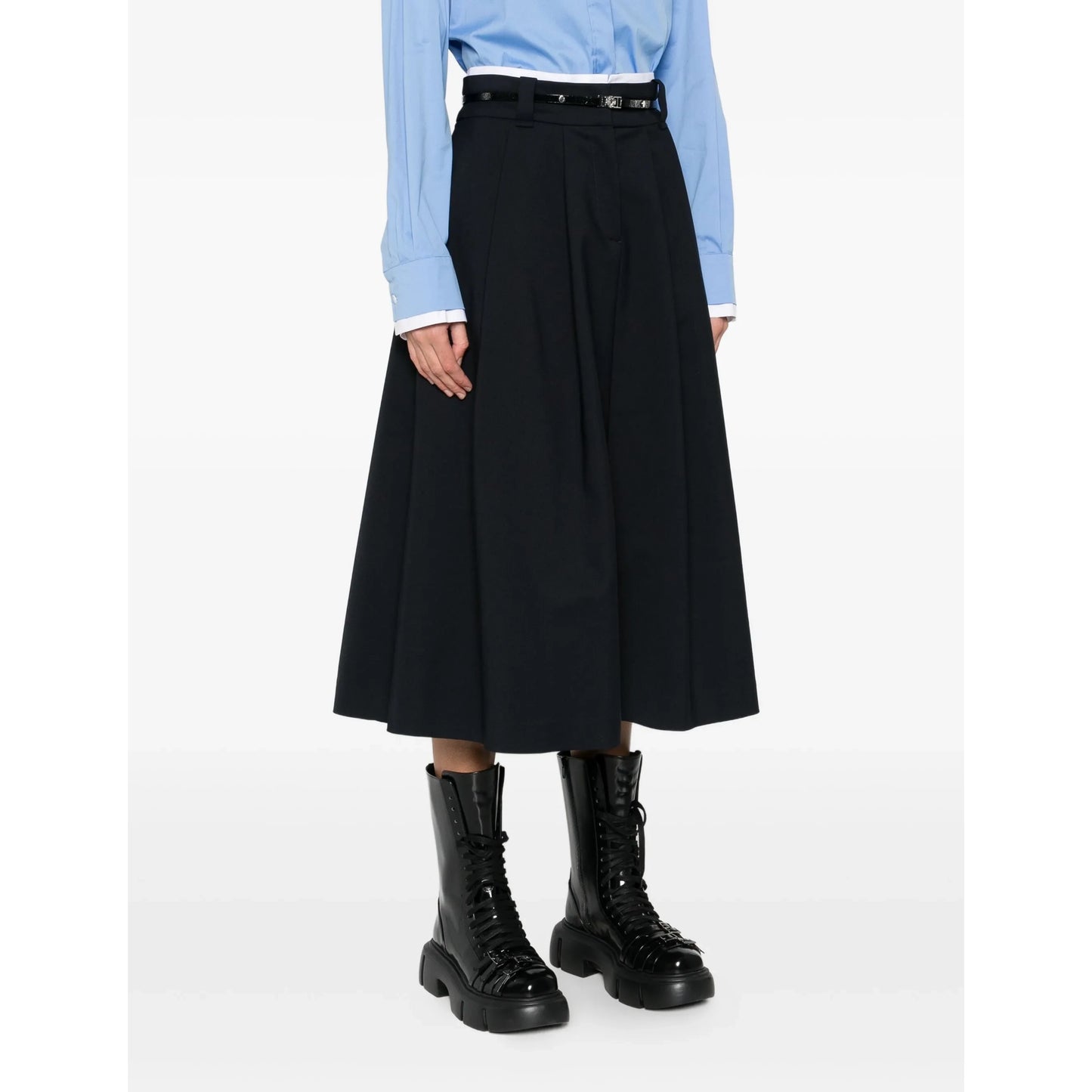Maje Pleated Skirt in Marine, size 36