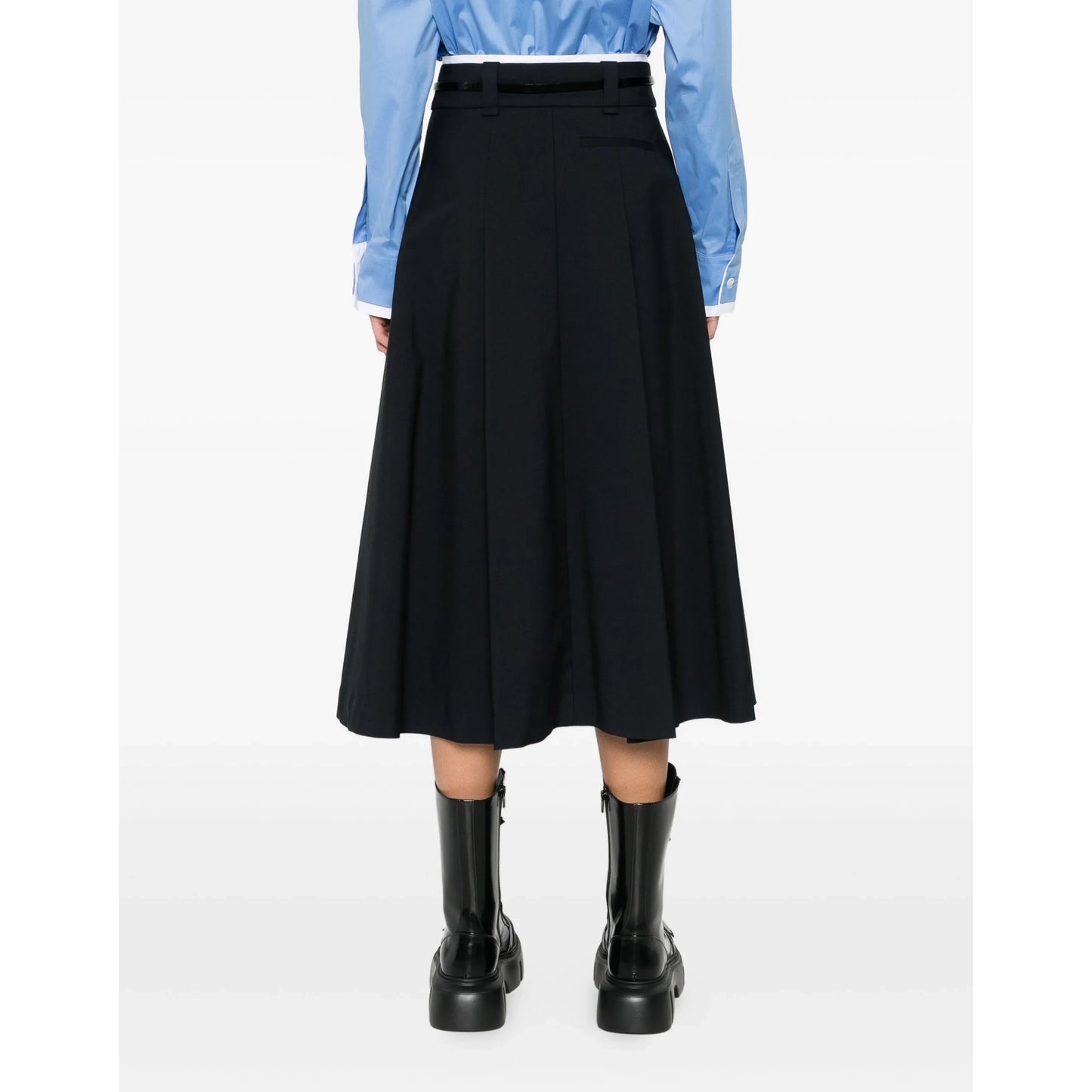 Maje Pleated Skirt in Marine, size 36