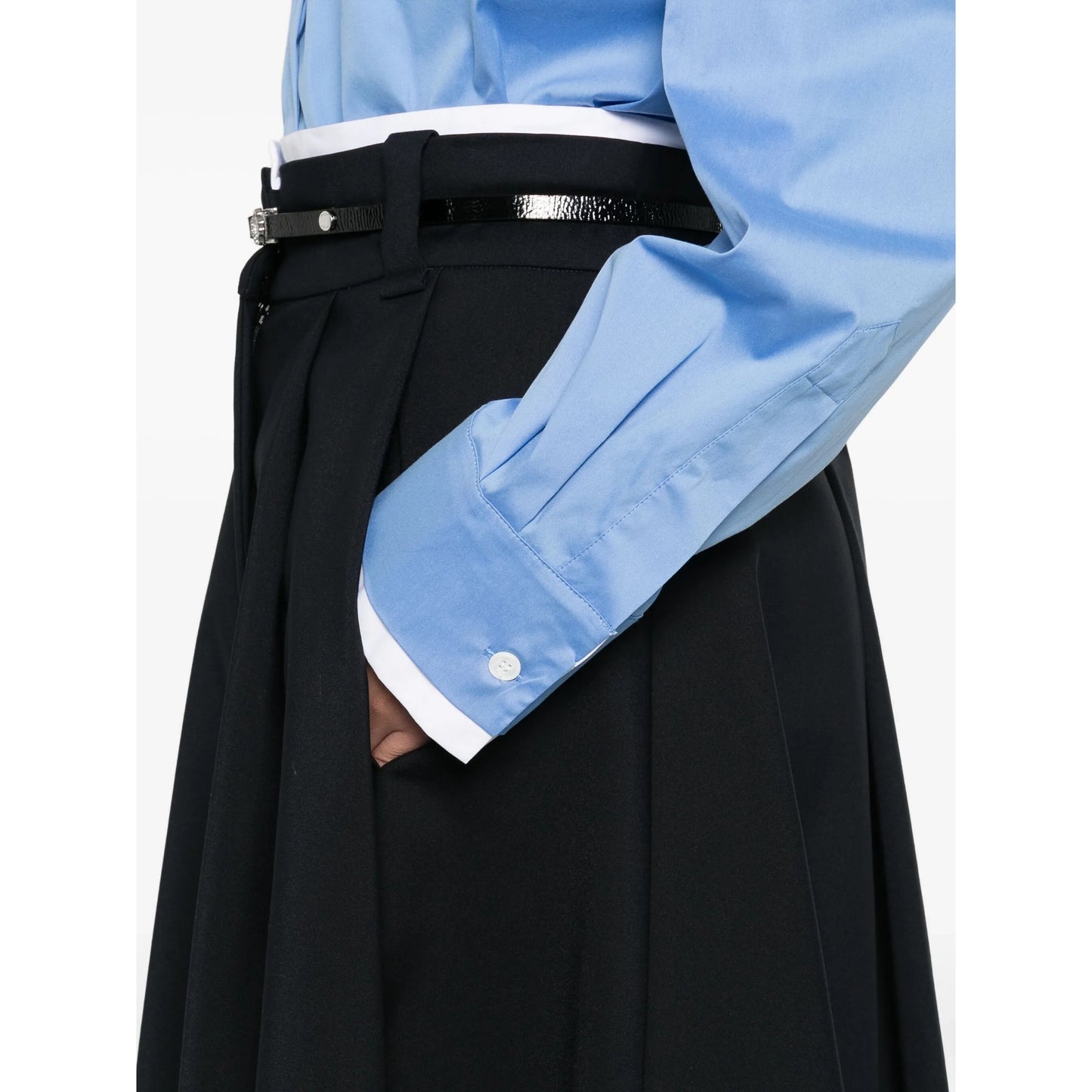 Maje Pleated Skirt in Marine, size 36