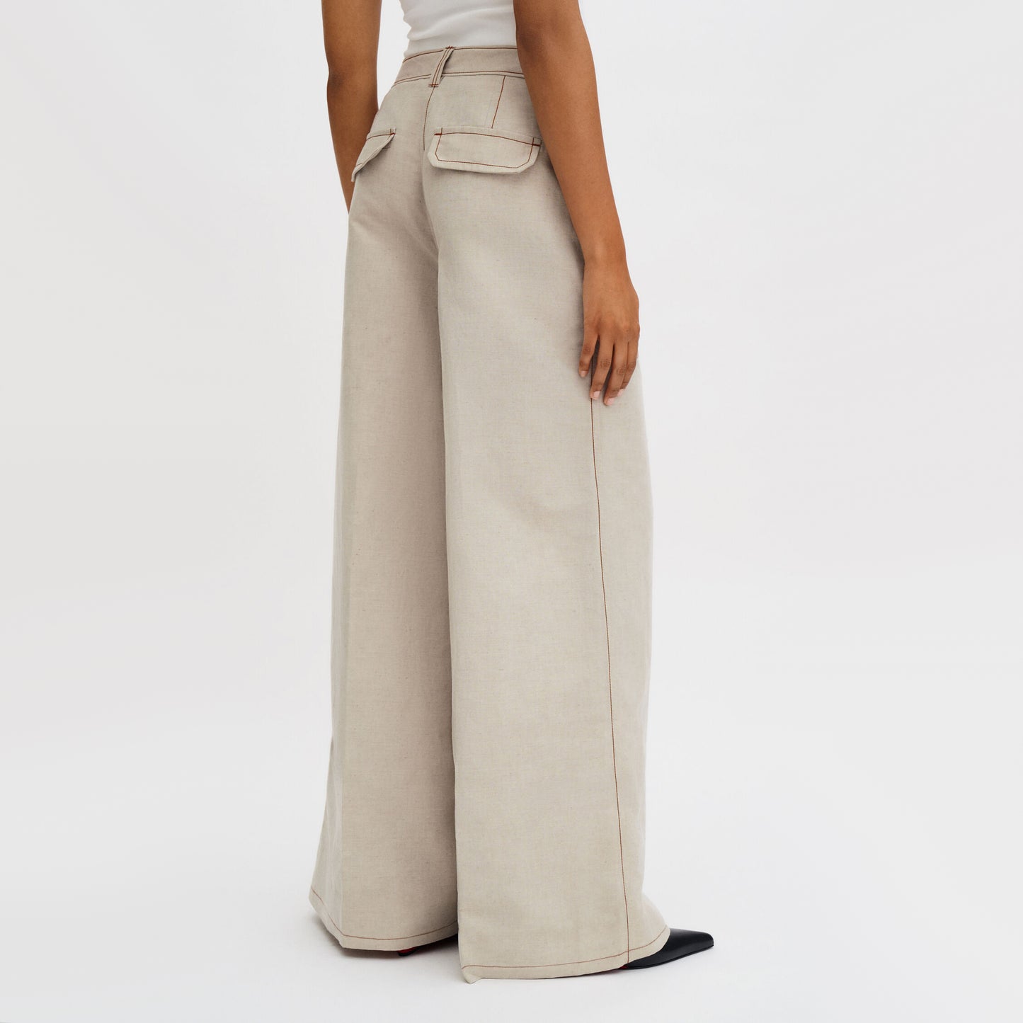Filippa K "Bella" Mariner Trousers in Beige/Taupe, size 38 (size 6)