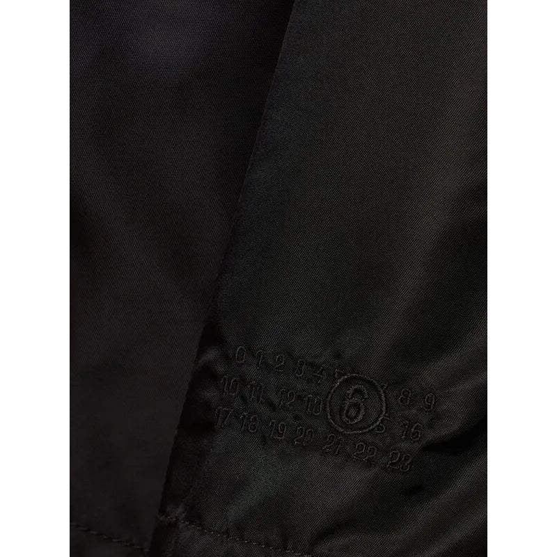 MM6 Maison Margiela Nylon Bomber in Black, size 48 (Fits mens Large)