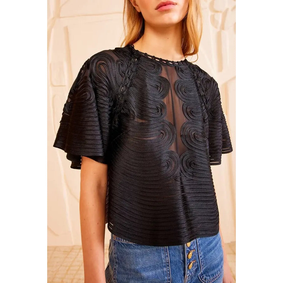 Ulla Johnson "Marlo" Top in Black, size 8