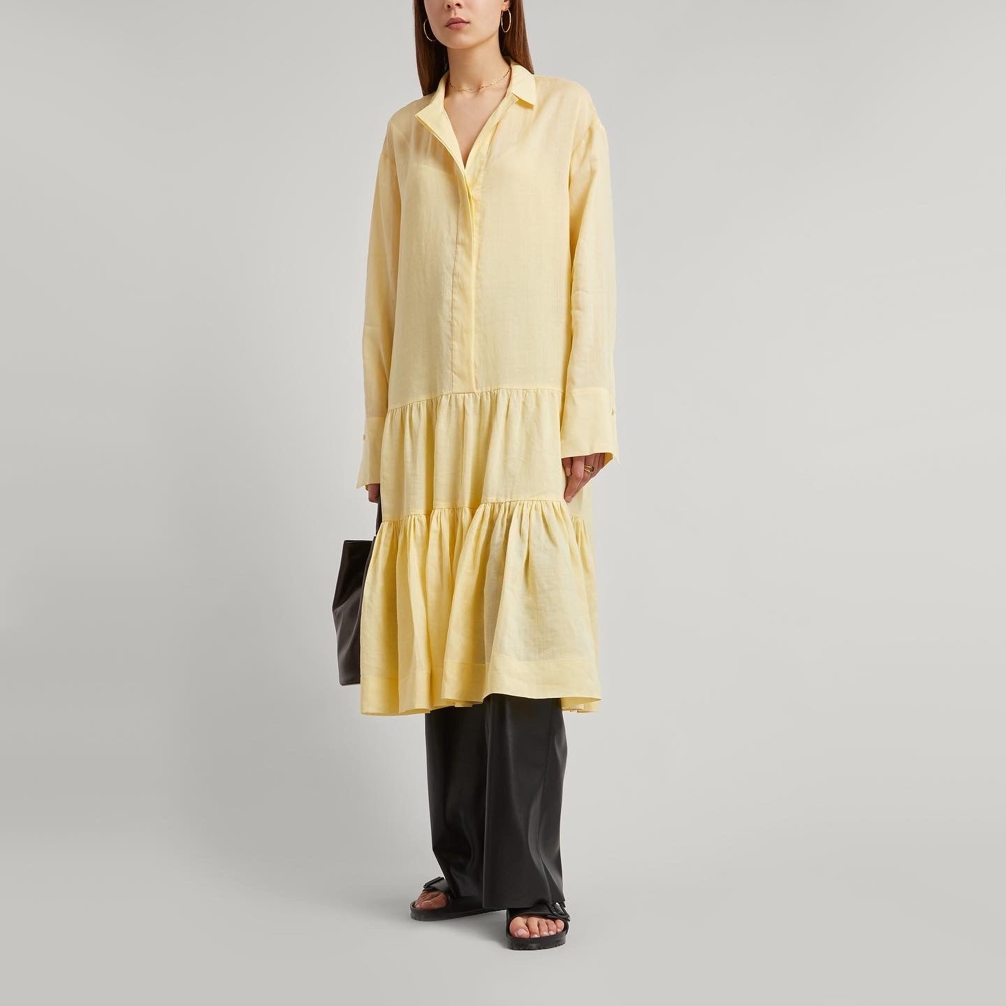 Robe Joseph Pale Yellow Ramie « Dan », taille 34 (convient comme taille 2)