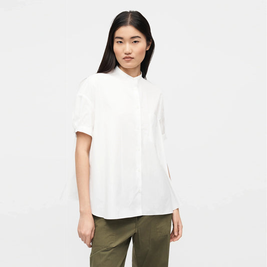 Aspesi Short Sleeve Poplin Shirt in White, size 42 (about a medium)