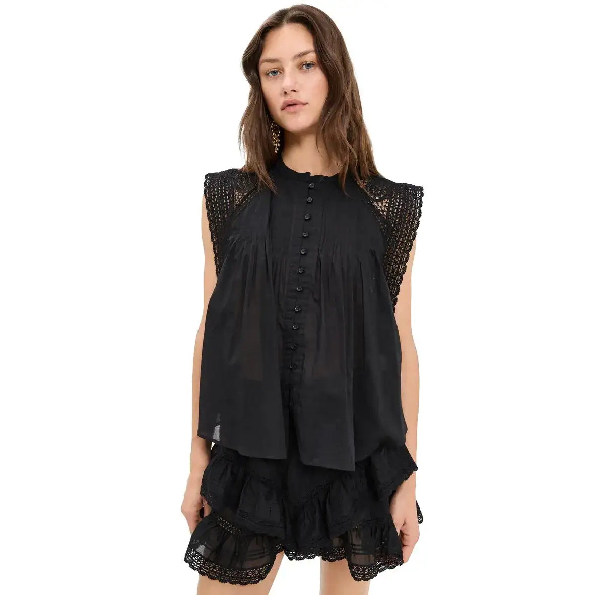 Isabel Marant Etoile "Gresia" Top in Black, size 34