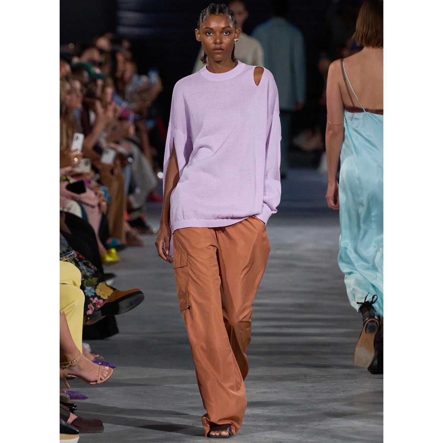 Tibi Italian Sporty Nylon Pull-on Joggers in Sienna, Size Large